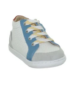 chaussures bebe du 18 au 27 - Semelle souple - bebe garcon - Nubuck - Gris - Shoo pom