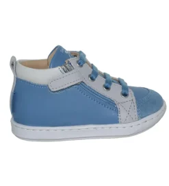 chaussures bebe du 18 au 27 - Semelle souple - bebe garcon - Nubuck - Bleu - Shoo pom