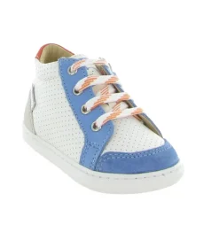 chaussures bebe du 18 au 27 - Semelle souple - bebe garcon - Nubuck - Blanc - Shoo pom