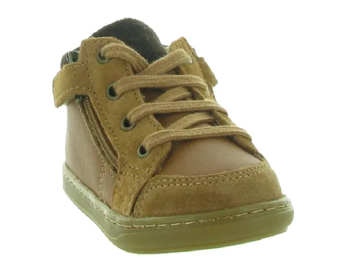 chaussures bebe du 18 au 27 - Semelle souple - bebe garcon - Cuir - Marron - Shoo pom
