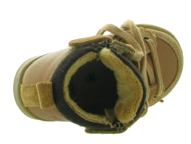 chaussures bebe du 18 au 27 - Semelle souple - bebe garcon - Cuir - Marron - Shoo pom