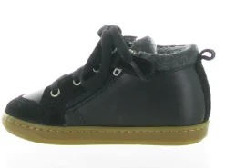 chaussures bebe du 18 au 27 - Semelle souple - bebe garcon - Cuir - Noir - Shoo pom