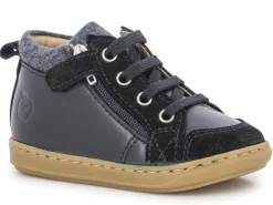 chaussures bebe du 18 au 27 - Semelle souple - bebe garcon - Cuir - Noir - Shoo pom