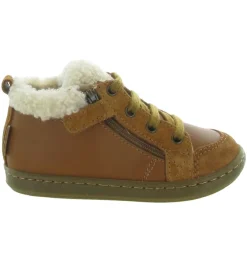 chaussures bebe du 18 au 27 - Semelle souple - bebe garcon - Cuir - Marron - Shoo pom