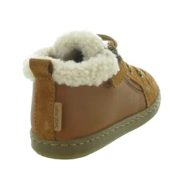 chaussures bebe du 18 au 27 - Semelle souple - bebe garcon - Cuir - Marron - Shoo pom