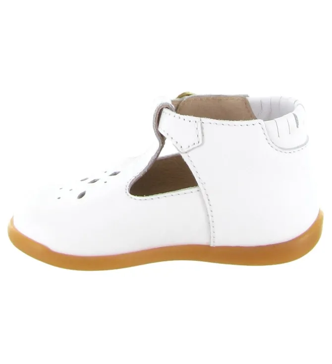 chaussures bebe du 18 au 27 - Semelle souple - bebe fille - Cuir - Blanc - Babybotte