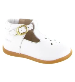 chaussures bebe du 18 au 27 - Semelle souple - bebe fille - Cuir - Blanc - Babybotte
