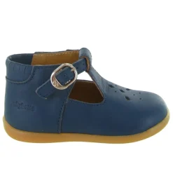 chaussures bebe du 18 au 27 - Semelle souple - bebe fille - Cuir - Bleu - Babybotte