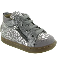 chaussures bebe du 18 au 27 - Semelle souple - bebe fille - Nylon - Gris - Shoo pom