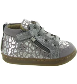 chaussures bebe du 18 au 27 - Semelle souple - bebe fille - Nylon - Gris - Shoo pom