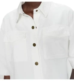 chemise - MANCHE COURTE - vetement femme - Coton - Blanc - Grace and mila
