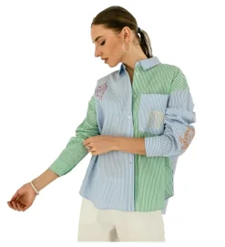 chemise - MANCHE LONGUE - vetement femme - Coton - Multicolor - Freeman t.porter