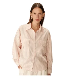 chemise - MANCHE LONGUE - vetement femme - Textile - Rose - Grace and mila
