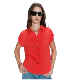chemise - MANCHE LONGUE - vetement femme - Textile - Orange - Grace and mila