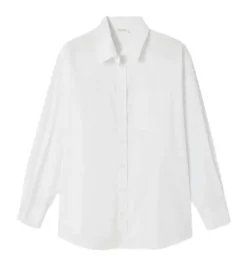 chemise - MANCHE LONGUE - vetement femme - Coton - Blanc - American vintage
