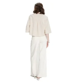 chemise - MANCHE LONGUE - vetement femme - Coton - Beige - Grace and mila