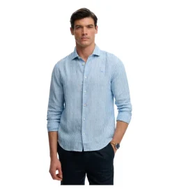 chemise - MANCHE LONGUE - vetement homme - Coton - Bleu - Superdry