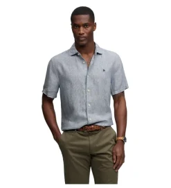 chemise - MANCHE LONGUE - vetement homme - Coton - Bleu - Superdry
