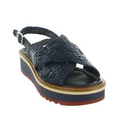 escarpins et trotteurs - Bride arrière - femme - Cuir - Bleu Marine - Pons quintana