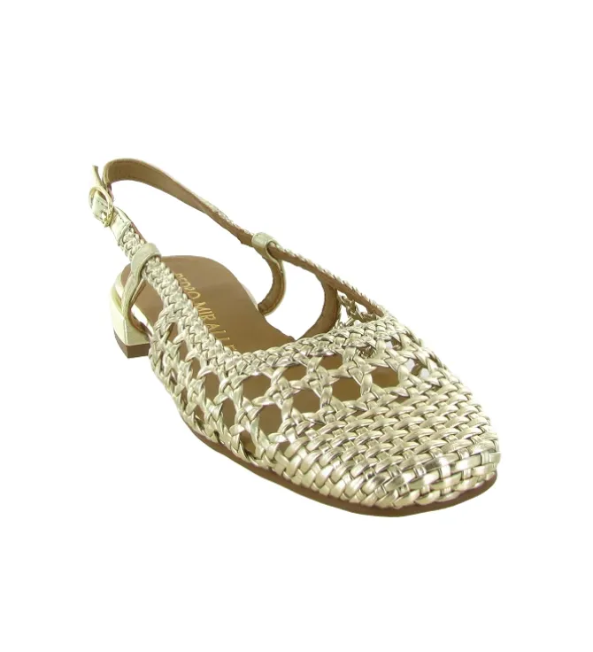 escarpins et trotteurs - Bride arrière - femme - Cuir - Or - Pedro miralles