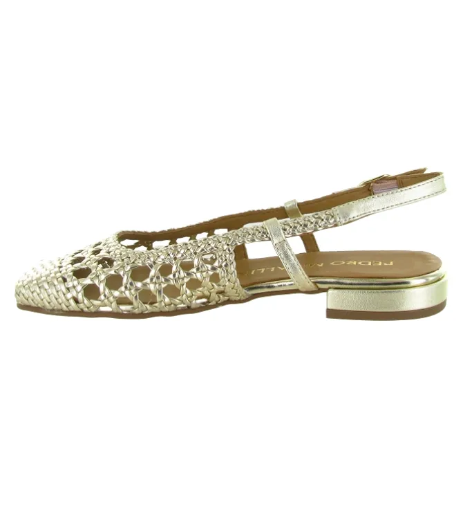 escarpins et trotteurs - Bride arrière - femme - Cuir - Or - Pedro miralles