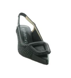 escarpins et trotteurs - Bride arrière - femme - Cuir - Noir - Hispanitas