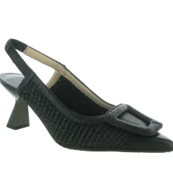 escarpins et trotteurs - Bride arrière - femme - Cuir - Noir - Hispanitas