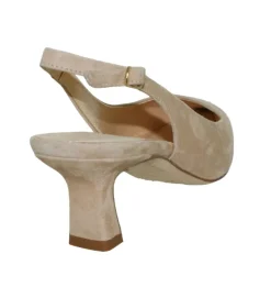 escarpins et trotteurs - Bride arrière - femme - Cuir - Beige - Julie dee