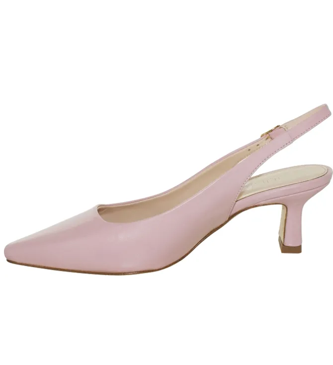 escarpins et trotteurs - Bride arrière - femme - Cuir - Rose - Julie dee