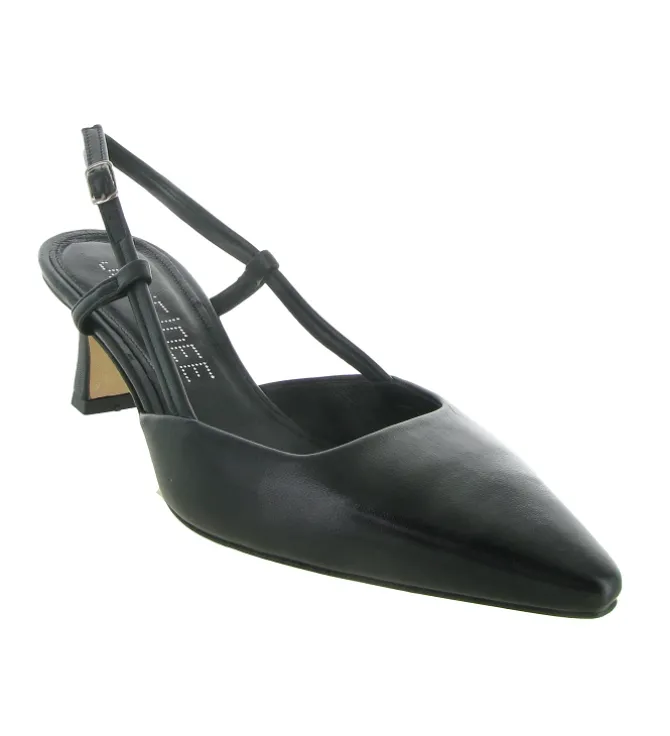 escarpins et trotteurs - Bride arrière - femme - Cuir - Noir - Julie dee