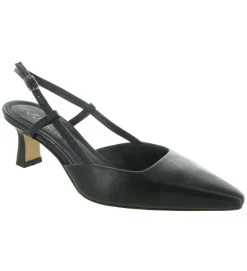 escarpins et trotteurs - Bride arrière - femme - Cuir - Noir - Julie dee
