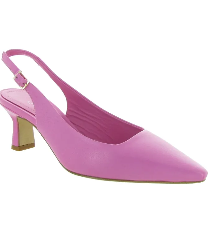 escarpins et trotteurs - Bride arrière - femme - Cuir - Rose - Julie dee