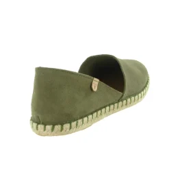 espadrilles - Espadrille plate - femme - Nubuck - Kaki - Verbenas