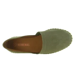 espadrilles - Espadrille plate - femme - Nubuck - Kaki - Verbenas
