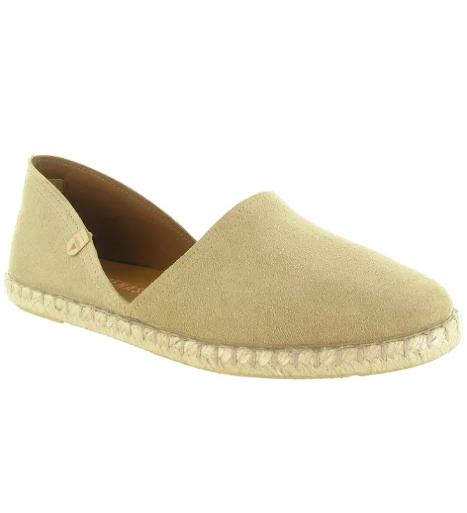 espadrilles - Espadrille plate - femme - Nubuck - Beige - Verbenas