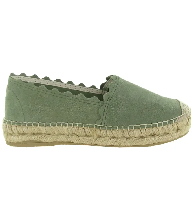 espadrilles - Espadrille plate - femme - Toile - Vert - Bayona