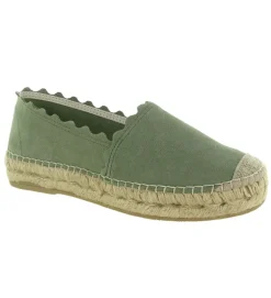 espadrilles - Espadrille plate - femme - Toile - Vert - Bayona