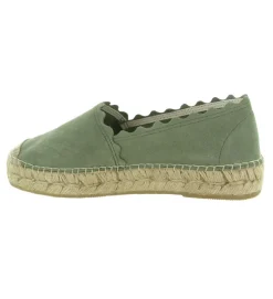 espadrilles - Espadrille plate - femme - Toile - Vert - Bayona