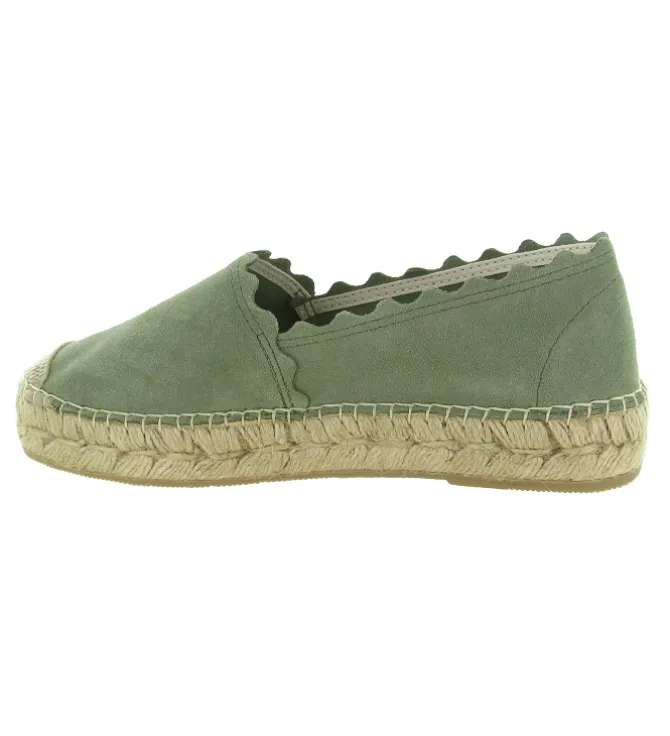 espadrilles - Espadrille plate - femme - Toile - Vert - Bayona