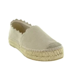 espadrilles - Espadrille plate - femme - Toile - Beige - Bayona