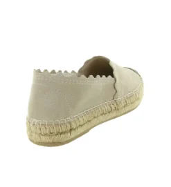 espadrilles - Espadrille plate - femme - Toile - Beige - Bayona