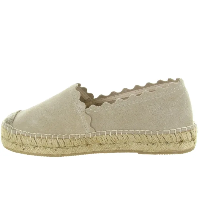 espadrilles - Espadrille plate - femme - Toile - Beige - Bayona