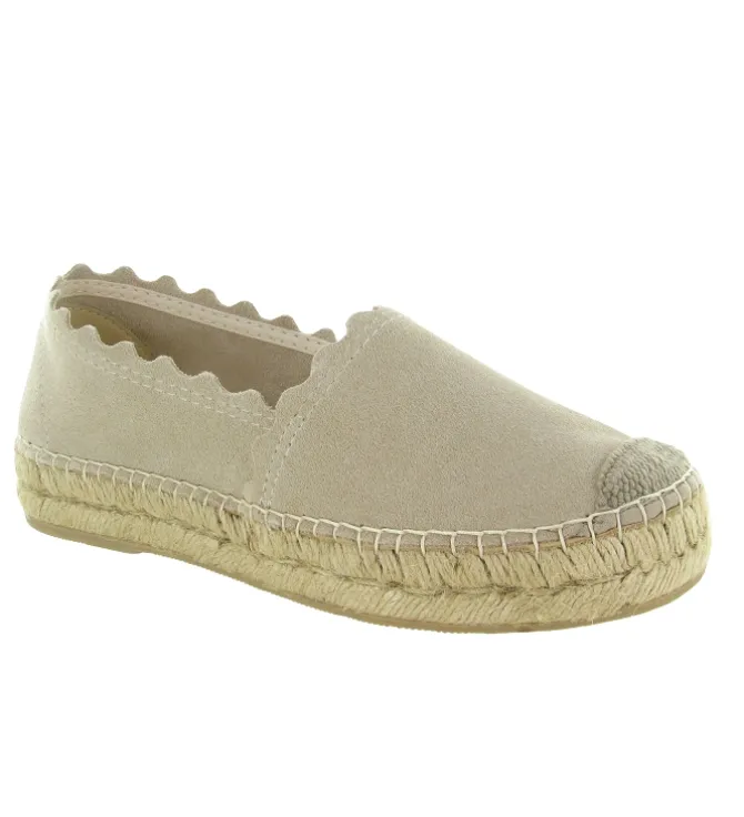 espadrilles - Espadrille plate - femme - Toile - Beige - Bayona