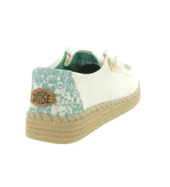 espadrilles - Espadrille plate - femme - Toile - Blanc - Hey dude