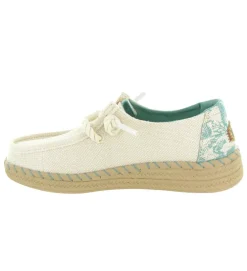 espadrilles - Espadrille plate - femme - Toile - Blanc - Hey dude