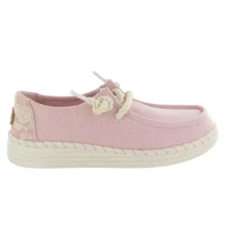 espadrilles - Espadrille plate - femme - Toile - Rose - Hey dude