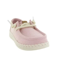espadrilles - Espadrille plate - femme - Toile - Rose - Hey dude