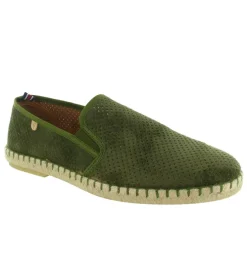 espadrilles - - homme - Nubuck - Kaki - Verbenas