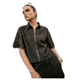 gilet - MANCHE LONGUE - vetement femme - Coton - Noir - Freeman t.porter