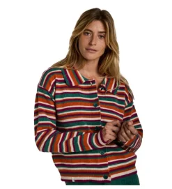 gilet - MANCHE LONGUE - vetement femme - Coton - Multicolor - Graine